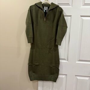 Bliss Olive Knit Zip-Up Sweater